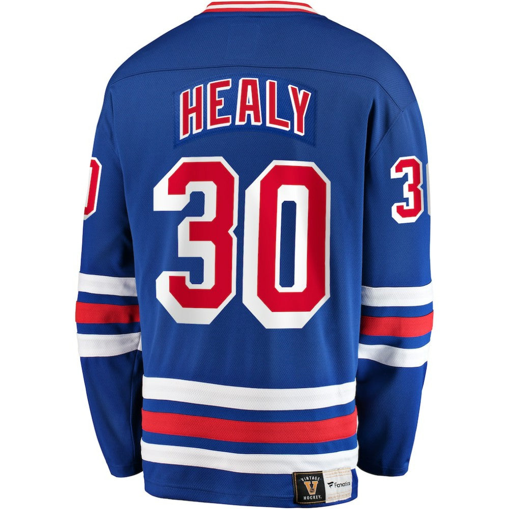 NHL Blue Glenn Healy New York Rangers Fanatics Premier Breakaway Retired Player Jersey