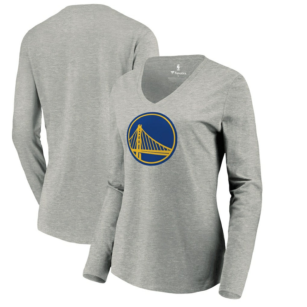 NBA Golden State Warriors Women's Primary Logo Long Sleeve V-Neck T-Shirt sale
