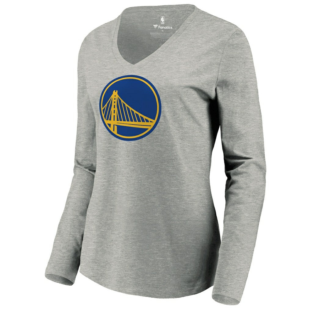 NBA Golden State Warriors Women's Primary Logo Long Sleeve V-Neck T-Shirt sale