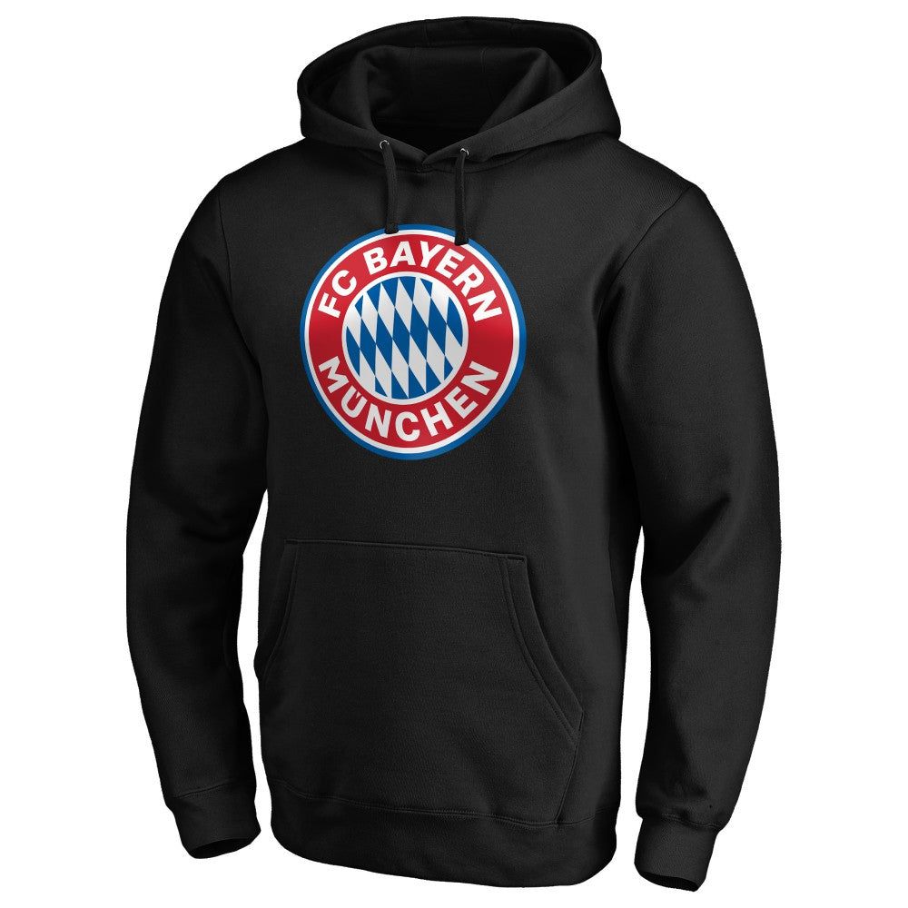 Bayern Munich Logo Pullover Hoodie -  Black
