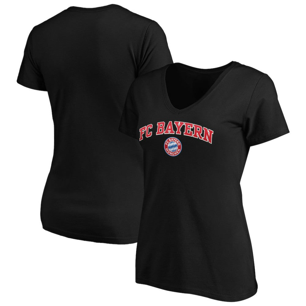 Bayern Munich Women's Heart and Soul V-Neck T-Shirt -  Black