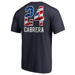 MLB Miguel Cabrera Detroit Tigers Banner Wave Name & Number T-Shirt