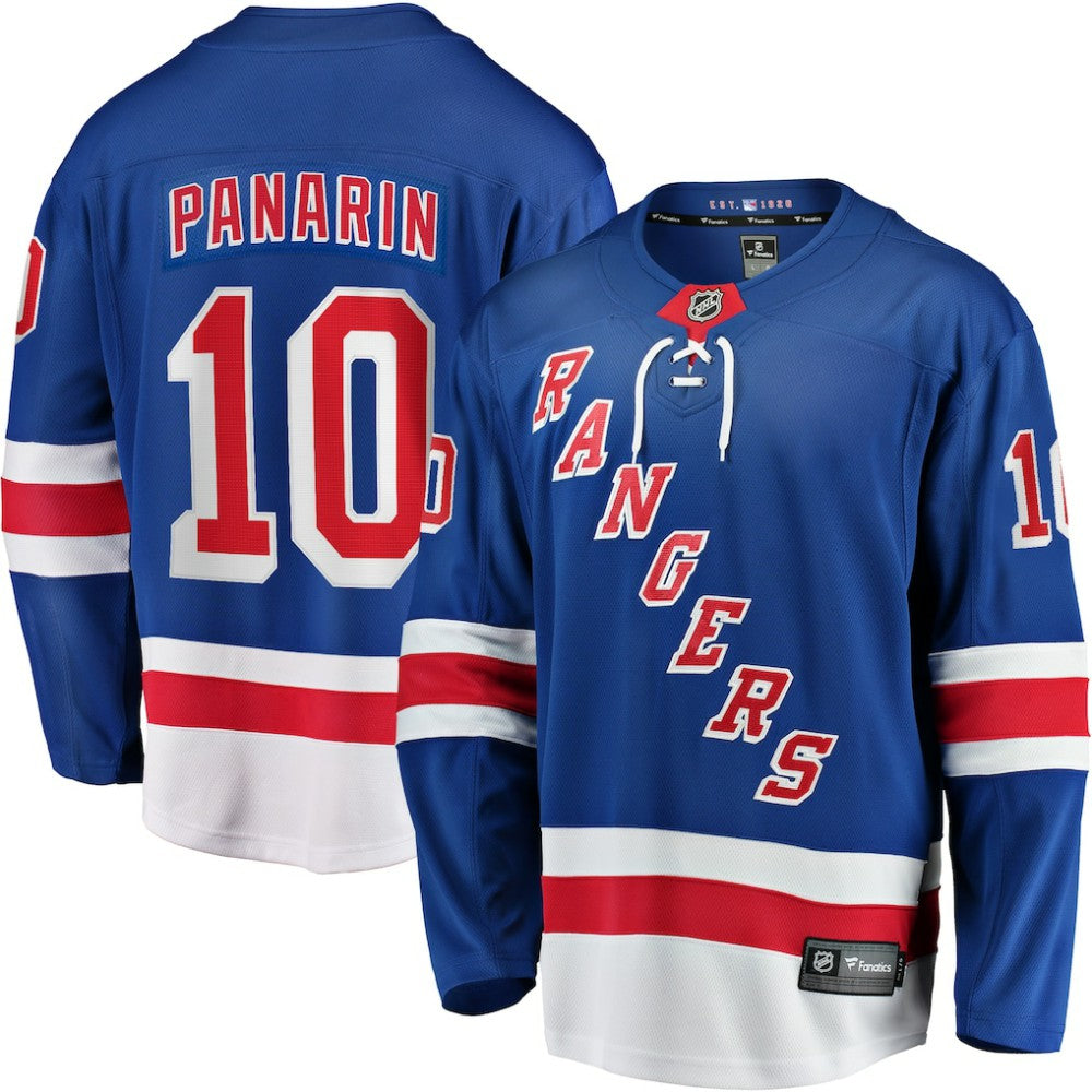 NHL Blue Artemi Panarin New York Rangers Fanatics Home Breakaway Player Jersey