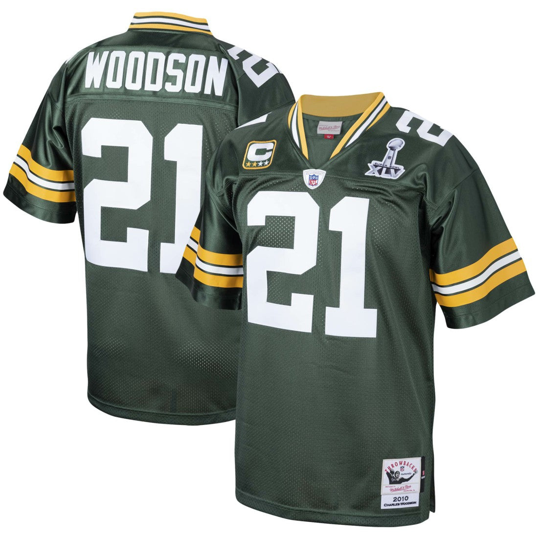 Charles Woodson  2010 Authentic Throwback Retired Player Jersey - Green Bay Packers