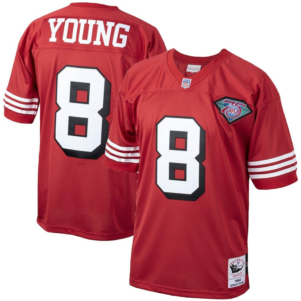 Steve Young  1994 Authentic Throwback Retired Player Jersey - San Francisco 49ers