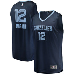 NBA Ja Morant Memphis Grizzlies Fast Break Replica Jersey Navy