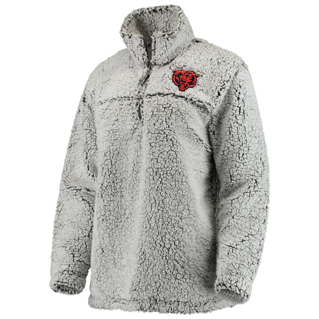 Women's Sherpa Quarter-Zip Pullover Jacket - Chicago Bears