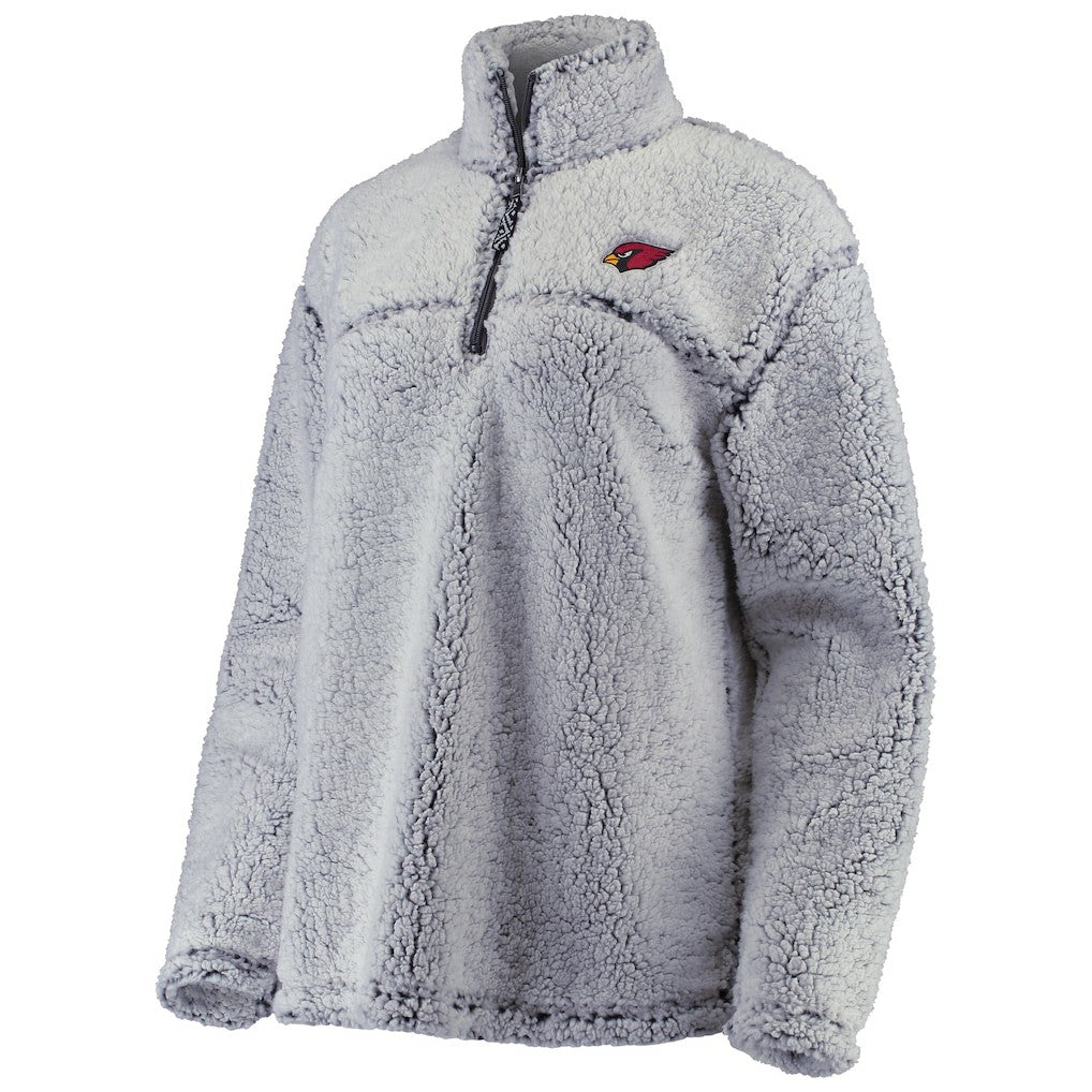 G-III 4Her by Carl Banks Women's Sherpa Quarter-Zip Pullover Jacket - Arizona Cardinals