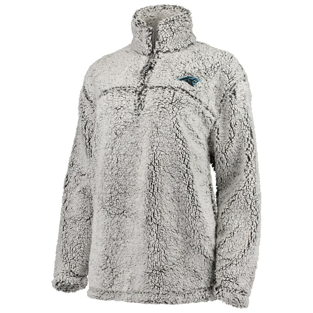 G-III 4Her by Carl Banks Women's Sherpa Quarter-Zip Pullover Jacket - Carolina Panthers