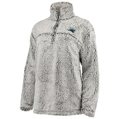 G-III 4Her by Carl Banks Women's Sherpa Quarter-Zip Pullover Jacket - Carolina Panthers