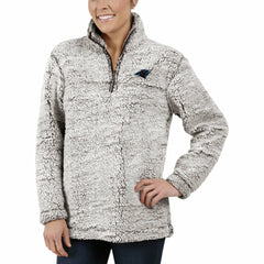 G-III 4Her by Carl Banks Women's Sherpa Quarter-Zip Pullover Jacket - Carolina Panthers