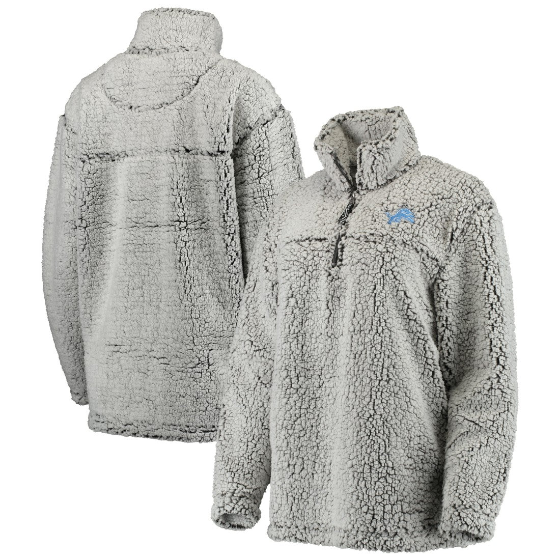 Women's Sherpa Quarter-Zip Pullover Jacket - Detroit Lions