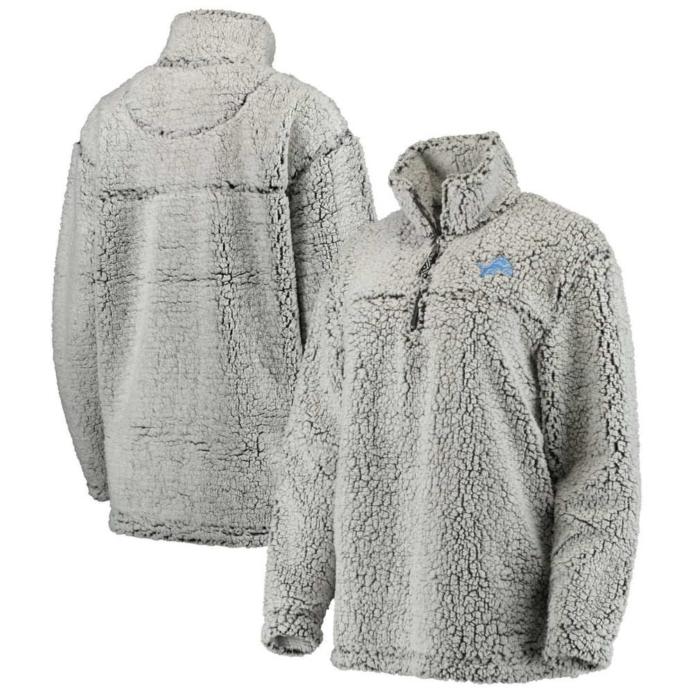 Women's Sherpa Quarter-Zip Pullover Jacket - Detroit Lions
