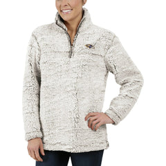 G-III 4Her by Carl Banks Women's Sherpa Quarter-Zip Pullover Jacket - Baltimore Ravens
