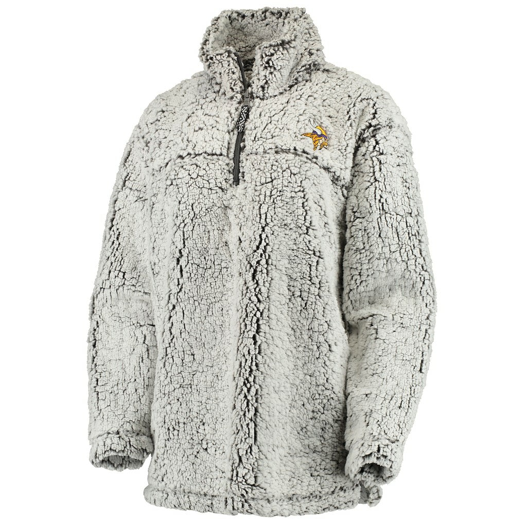 Women's Sherpa Quarter-Zip Pullover Jacket - Minnesota Vikings
