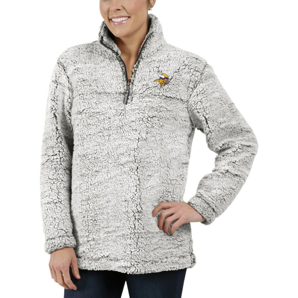 Women's Sherpa Quarter-Zip Pullover Jacket - Minnesota Vikings