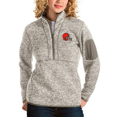 Antigua Women's Fortune Half-Zip Pullover Jacket - Cleveland Browns