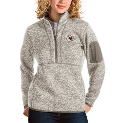 Antigua Women's Fortune Half-Zip Pullover Jacket - Kansas City Chiefs