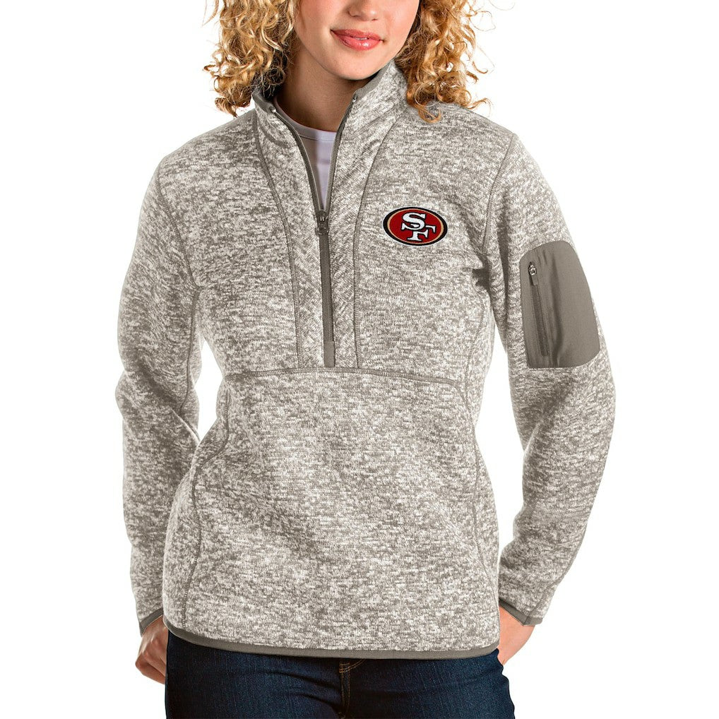 Antigua Women's Fortune Half-Zip Pullover Jacket - San Francisco 49ers