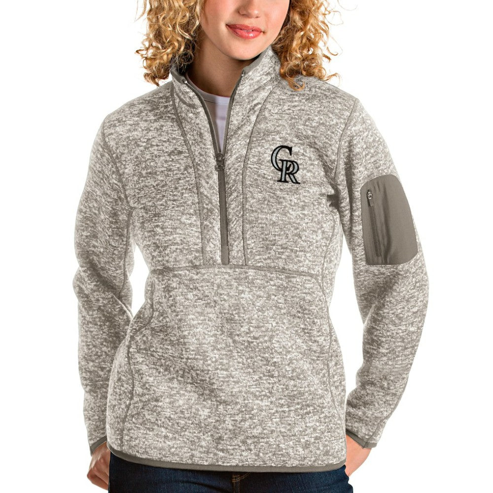 MLB Colorado Rockies Antigua Women's Fortune Quarter-Zip Pullover Jacket