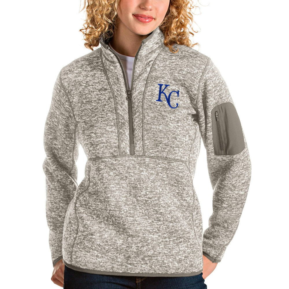 MLB Kansas City Royals Antigua Women's Fortune Quarter-Zip Pullover Jacket