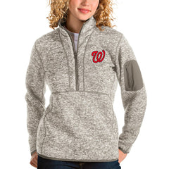 MLB Washington Nationals Antigua Women's Fortune Quarter-Zip Pullover Jacket