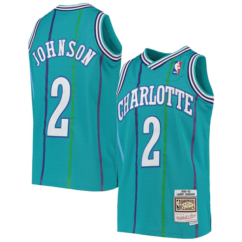 NBA Larry Johnson Charlotte Hornets Youth 1992/93 Hardwood Classics Swingman Jersey