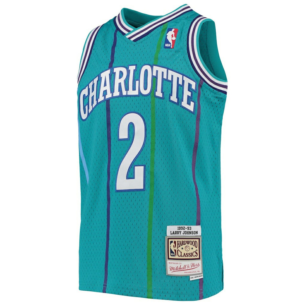 NBA Larry Johnson Charlotte Hornets Youth 1992/93 Hardwood Classics Swingman Jersey