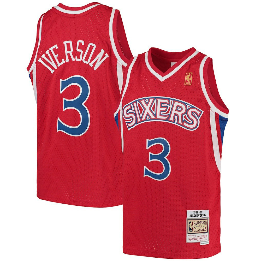 NBA Allen Iverson Philadelphia 76ers Youth 1996/97 Hardwood Classics Swingman Throwback Jersey
