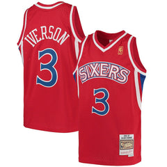 NBA Allen Iverson Philadelphia 76ers Youth 1996/97 Hardwood Classics Swingman Throwback Jersey