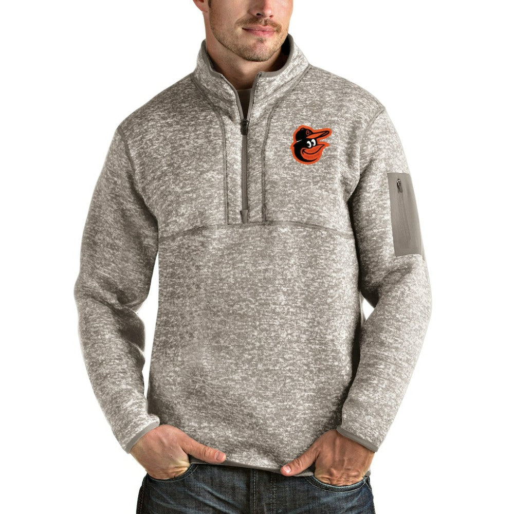 MLB Baltimore Orioles Antigua Fortune Quarter-Zip Pullover Jacket