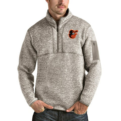 MLB Baltimore Orioles Antigua Fortune Quarter-Zip Pullover Jacket