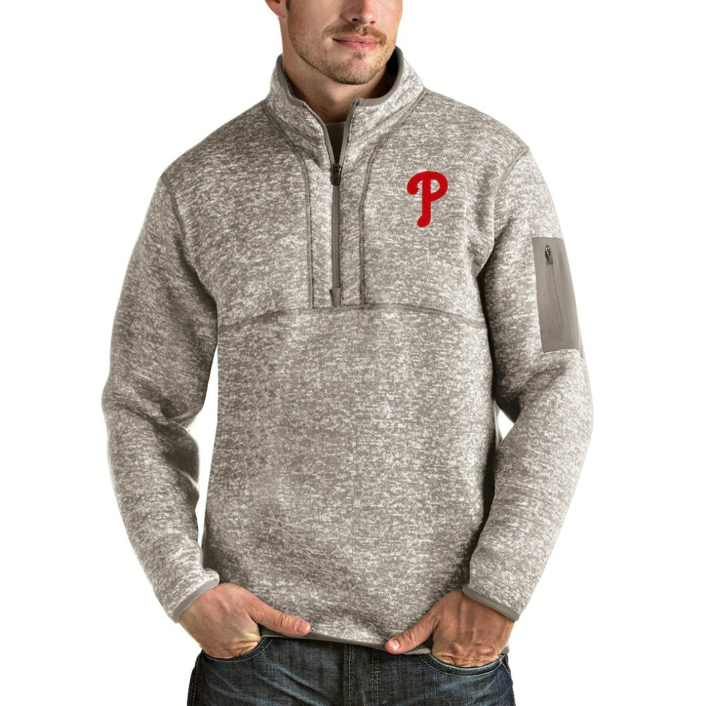 MLB Philadelphia Phillies Antigua Fortune Quarter-Zip Pullover Jacket