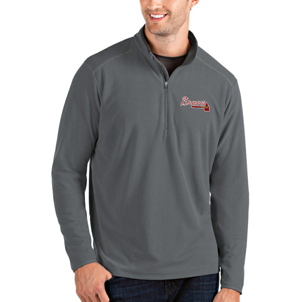 MLB Atlanta Braves Antigua Glacier Quarter-Zip Pullover Jacket