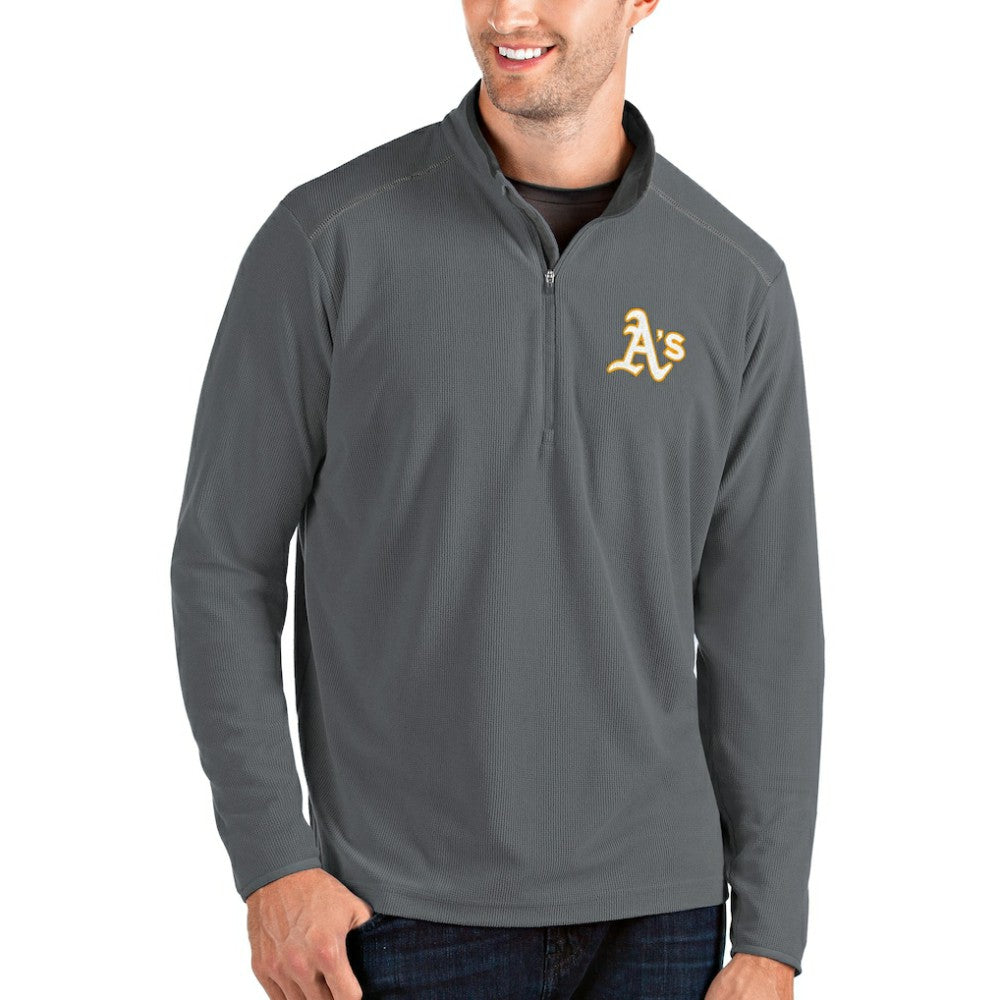 MLB Athletics Antigua Glacier Quarter-Zip Pullover Jacket