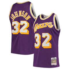 NBA Magic Johnson Los Angeles Lakers 1984/85 Hardwood Classics Swingman Jersey