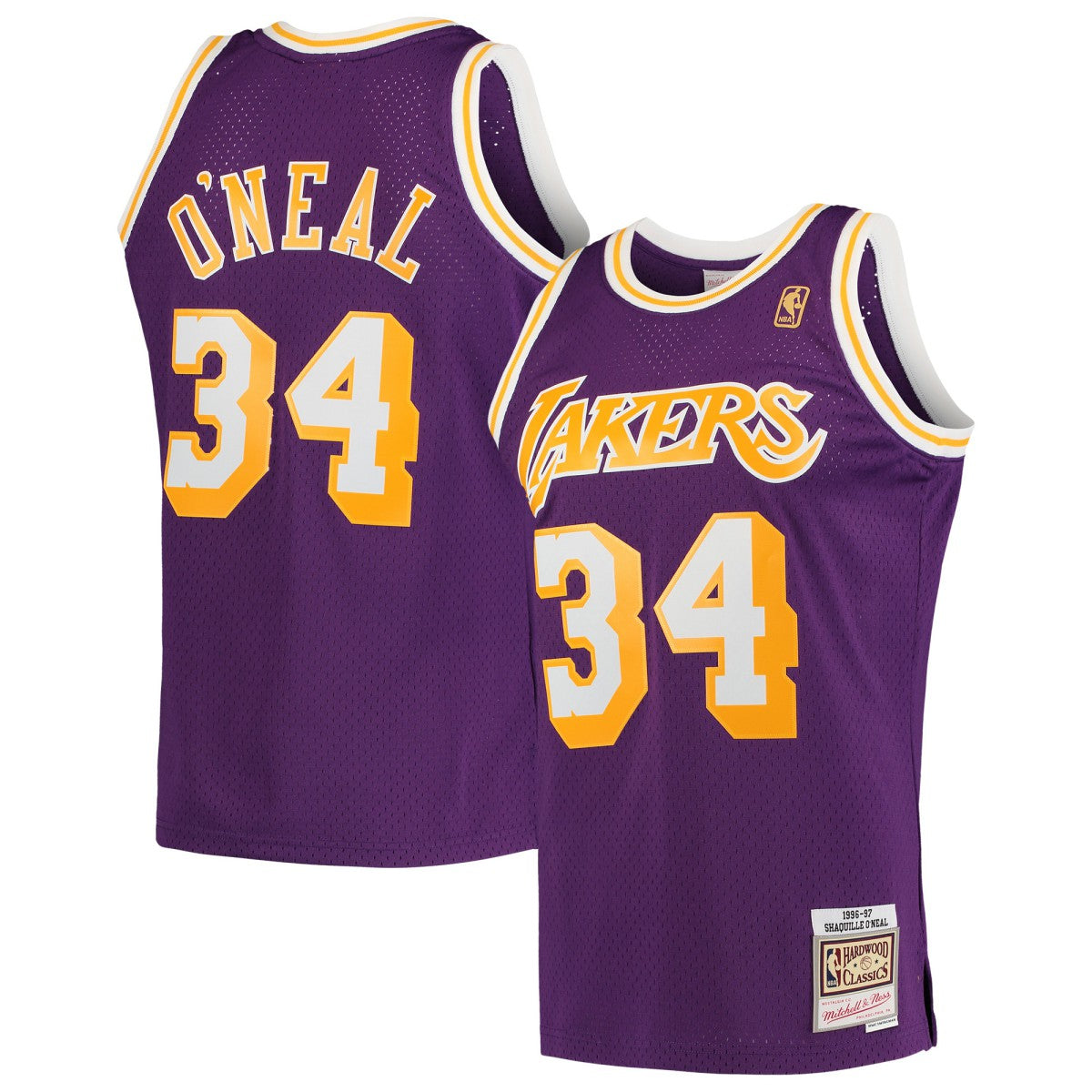 NBA Shaquille O'Neal Los Angeles Lakers Hardwood Classics Swingman Jersey