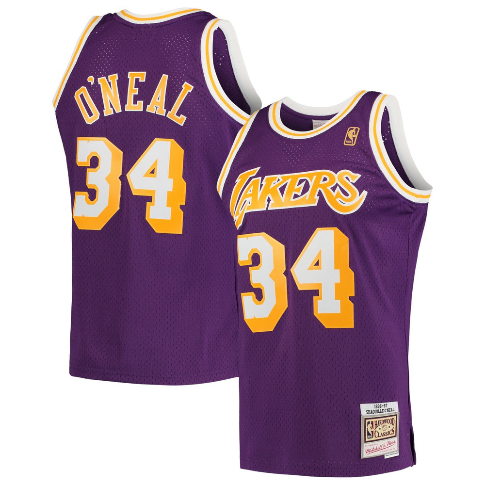 NBA Shaquille O'Neal Los Angeles Lakers Hardwood Classics Swingman Jersey