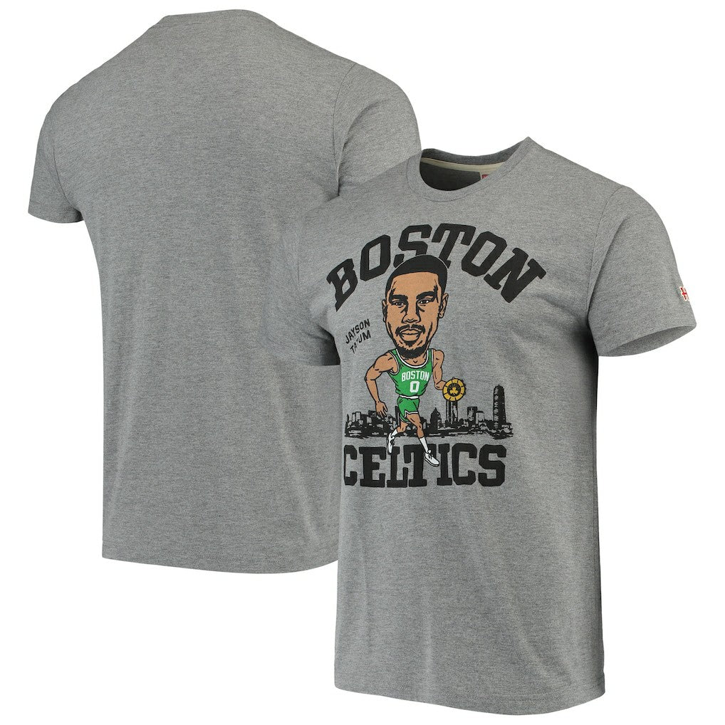 NBA Jayson Tatum Boston Celtics Caricature Tri-Blend T-Shirt