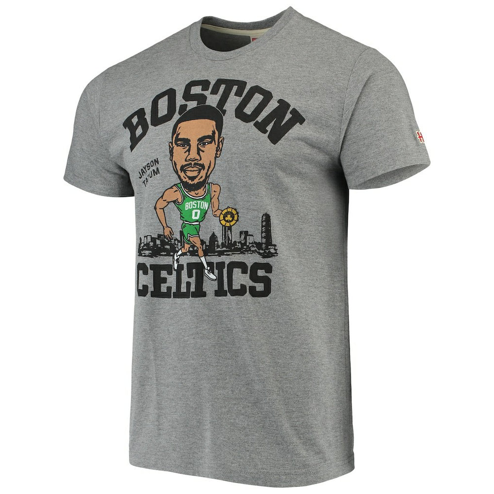 NBA Jayson Tatum Boston Celtics Caricature Tri-Blend T-Shirt