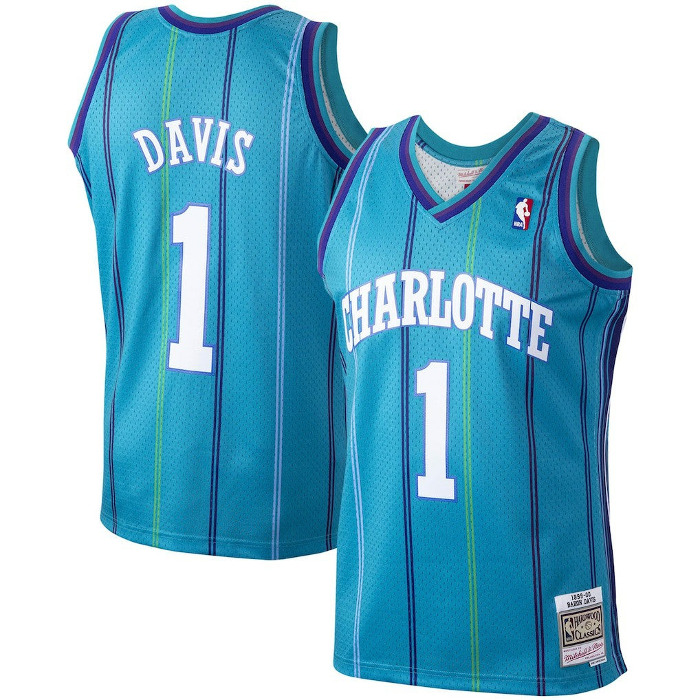 NBA Baron Davis Charlotte Hornets 1999/00 Hardwood Classics Swingman Jersey