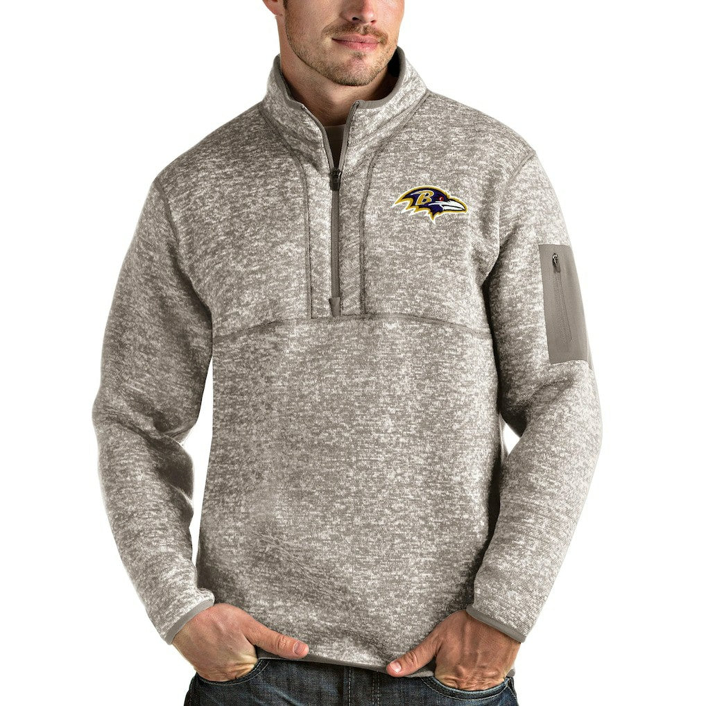 Antigua Fortune Quarter-Zip Pullover Jacket - Baltimore Ravens