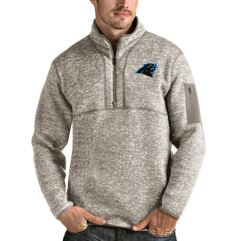 Antigua Fortune Quarter-Zip Pullover Jacket - Carolina Panthers