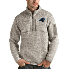 Antigua Fortune Quarter-Zip Pullover Jacket - Carolina Panthers