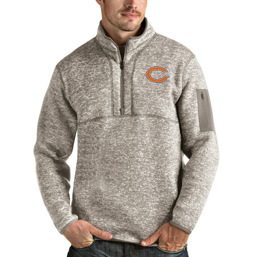 Antigua Fortune Quarter-Zip Pullover Jacket - Chicago Bears