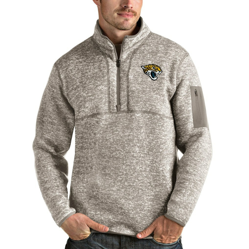 Antigua Fortune Quarter-Zip Pullover Jacket - Jacksonville Jaguars