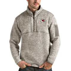 Antigua Fortune Quarter-Zip Pullover Jacket - Kansas City Chiefs