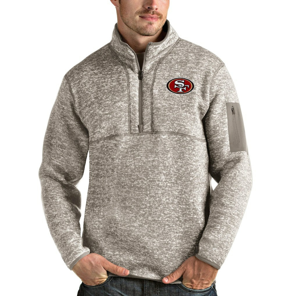 Antigua Fortune Quarter-Zip Pullover Jacket - San Francisco 49ers