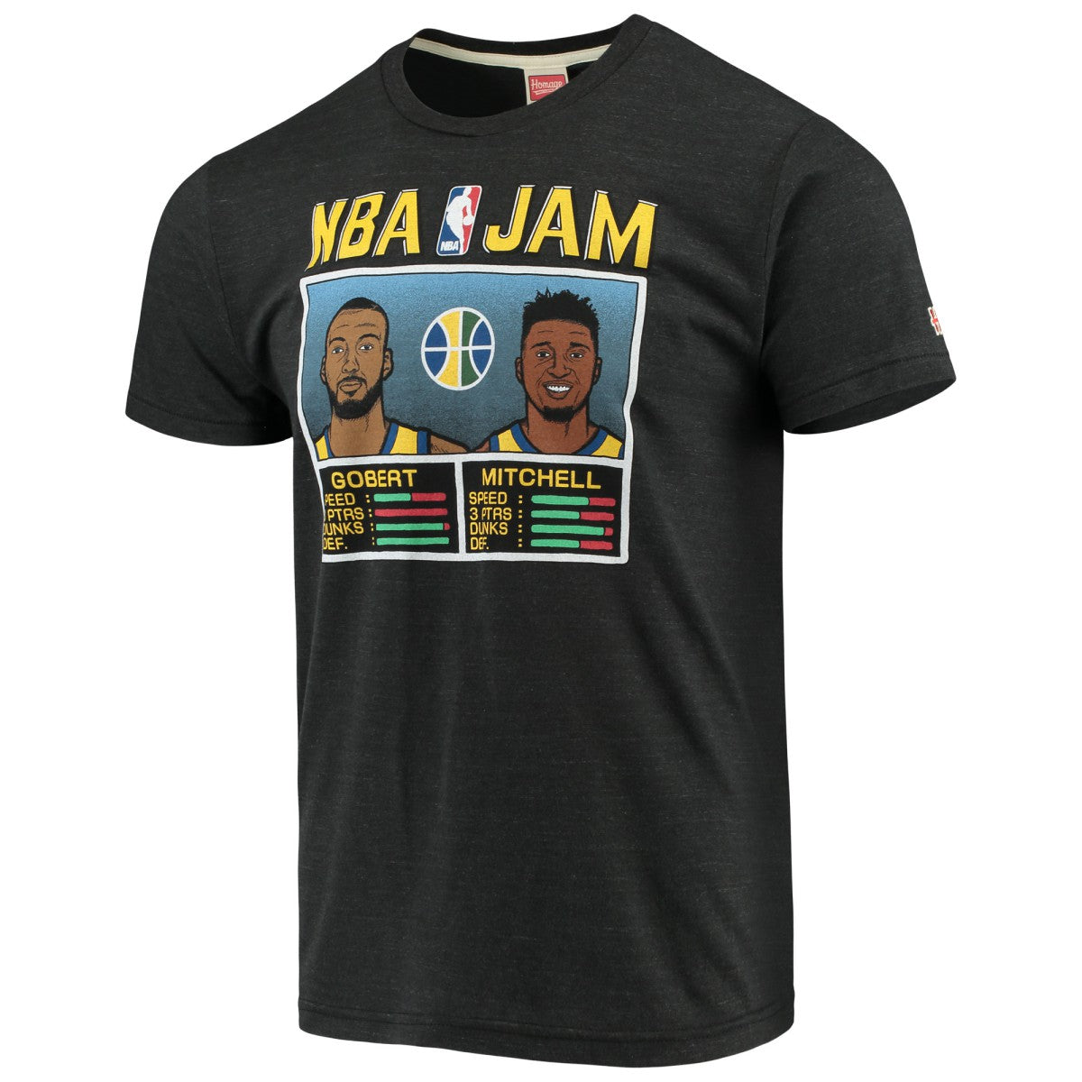 NBA Donovan Mitchell & Rudy Gobert Utah Jazz NBA Jam T-Shirt