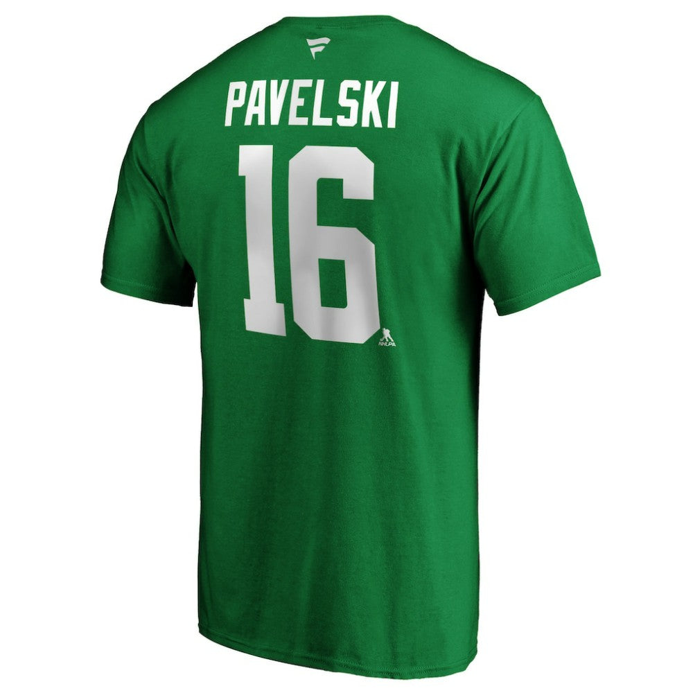 NHL Kelly Green Joe Pavelski Dallas Stars Fanatics Authentic Stack Player Name & Number T-Shirt